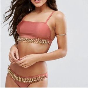 ASOS gold chain trim bikini